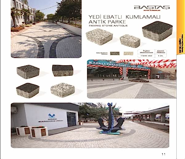 Yedi Ebatlı Kumlamalı Antik Parke